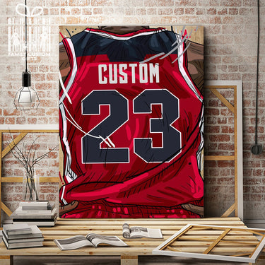 Washington Huskies Jersey Custom Canvas Print Wall Art for Boy Girl Men Women Basketball Personalized Canvas Art